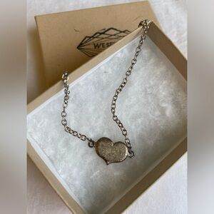 Silver Heart Anklet